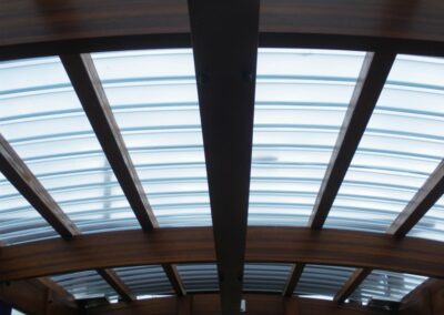 Internal view Merseyrail Maryport Eco station utilising polycarbonate click together panels